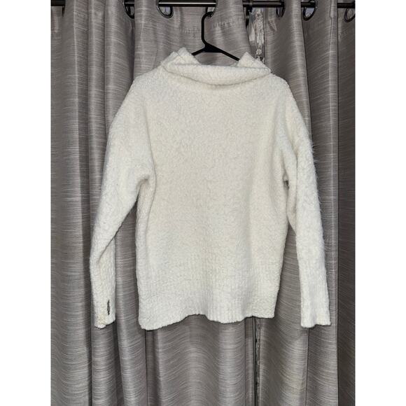 Aerie fuzzy mock neck cream sweater size medium - Picture 1 of 3